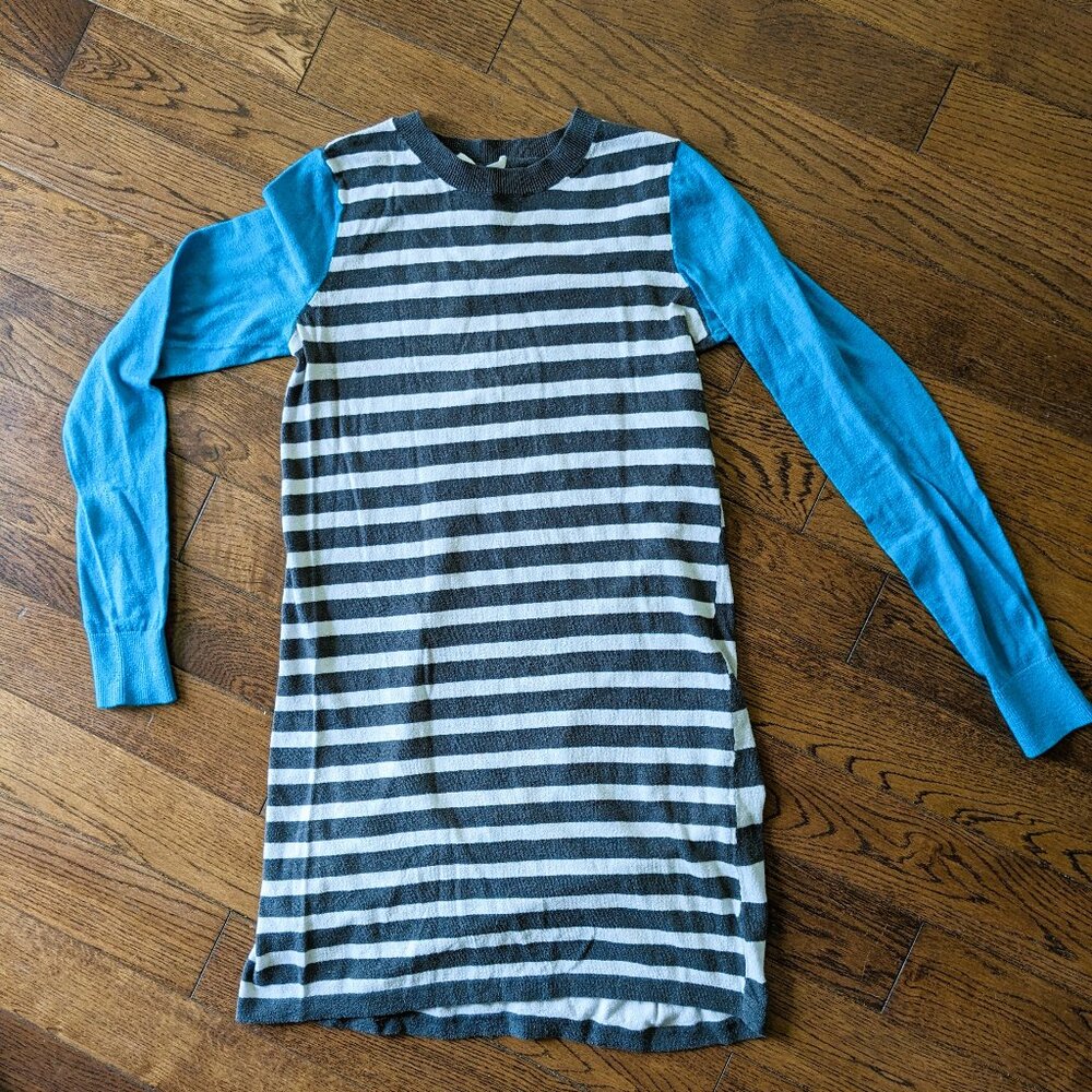 Vintage BCBGeneration Midi Striped Dress with Long Sleeves - US Women's S